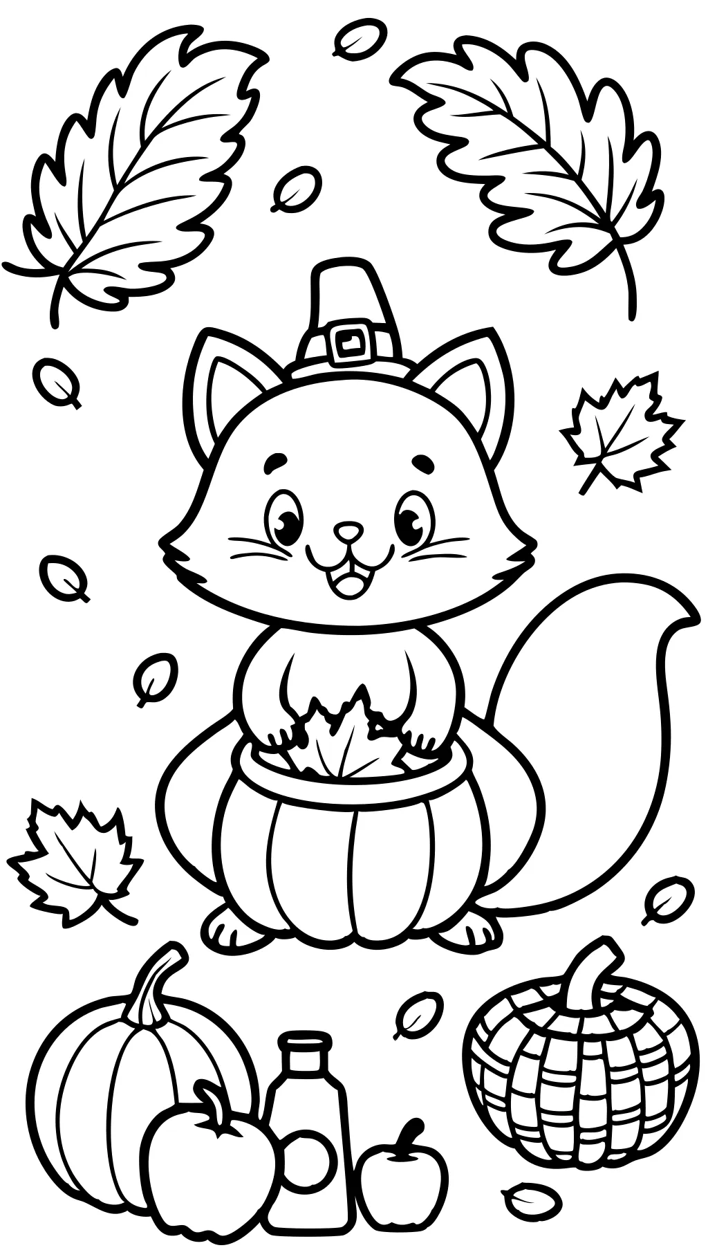 coloriages gratuits mignons de Thanksgiving